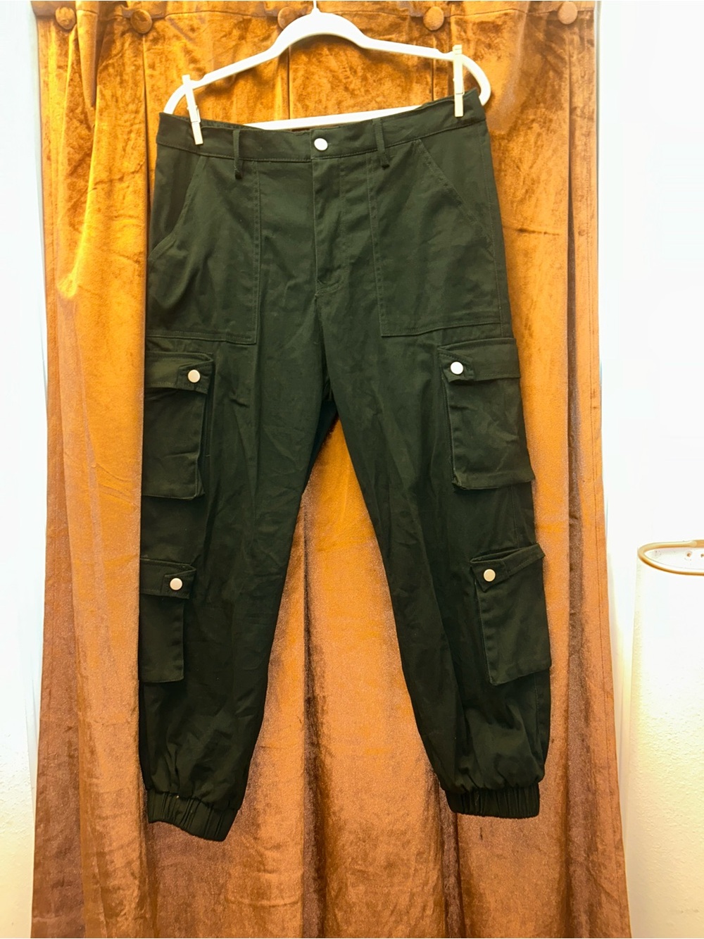 Charlotte Russe Dark Green Cargo Jogger Pants